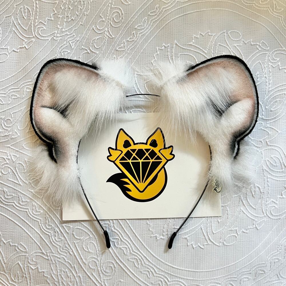 Little Luxies Black White Tiger Leopard Ocelot Ears Realistic Nekomimi Headband